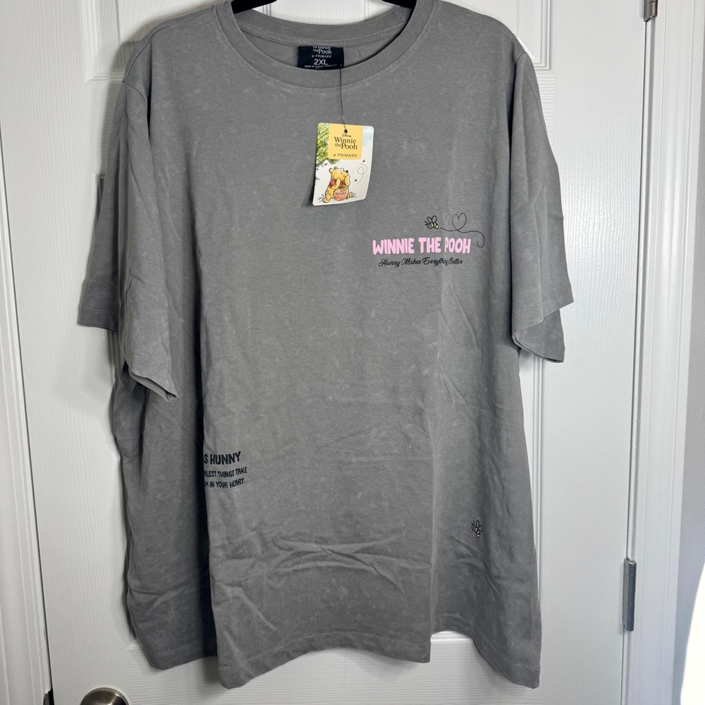 NWT. Primark Disney gray Winnie the Pooh t-shirt 2X - Picture 2 of 15